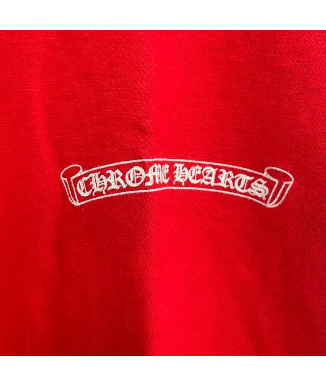 CHROME HEARTS Красная футболка, фото 4