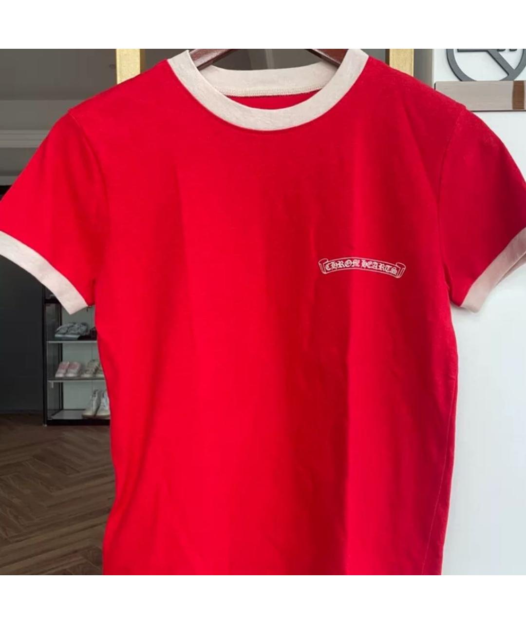 CHROME HEARTS Красная футболка, фото 5