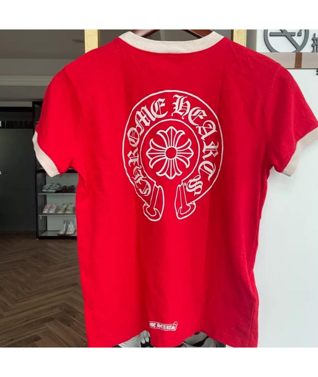 CHROME HEARTS Красная футболка, фото 3