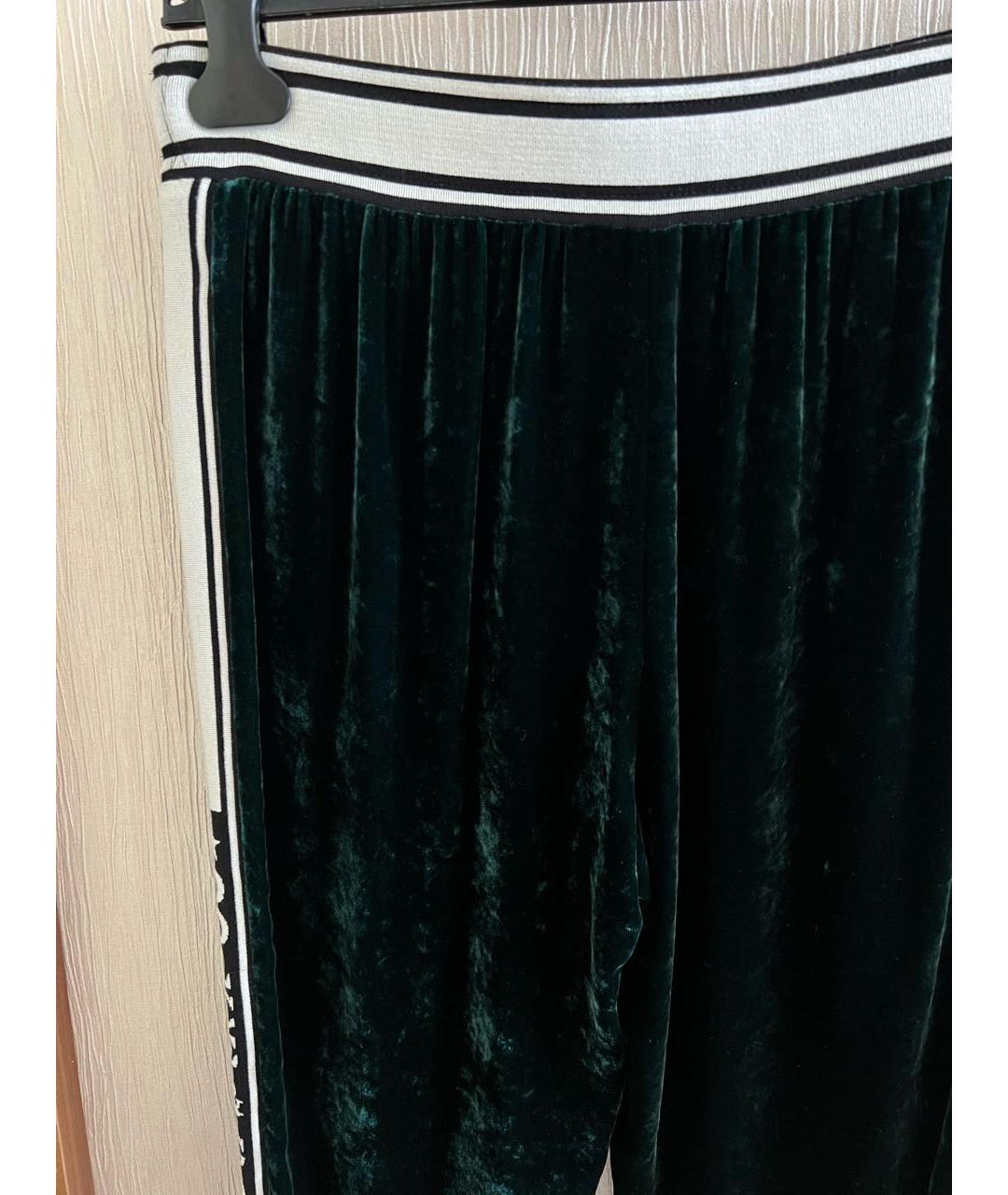 DOLCE&GABBANA Зеленый бархатный костюм с брюками, фото 4