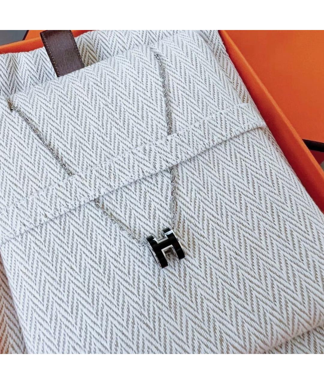 HERMES Черная металлическая подвеска, фото 4