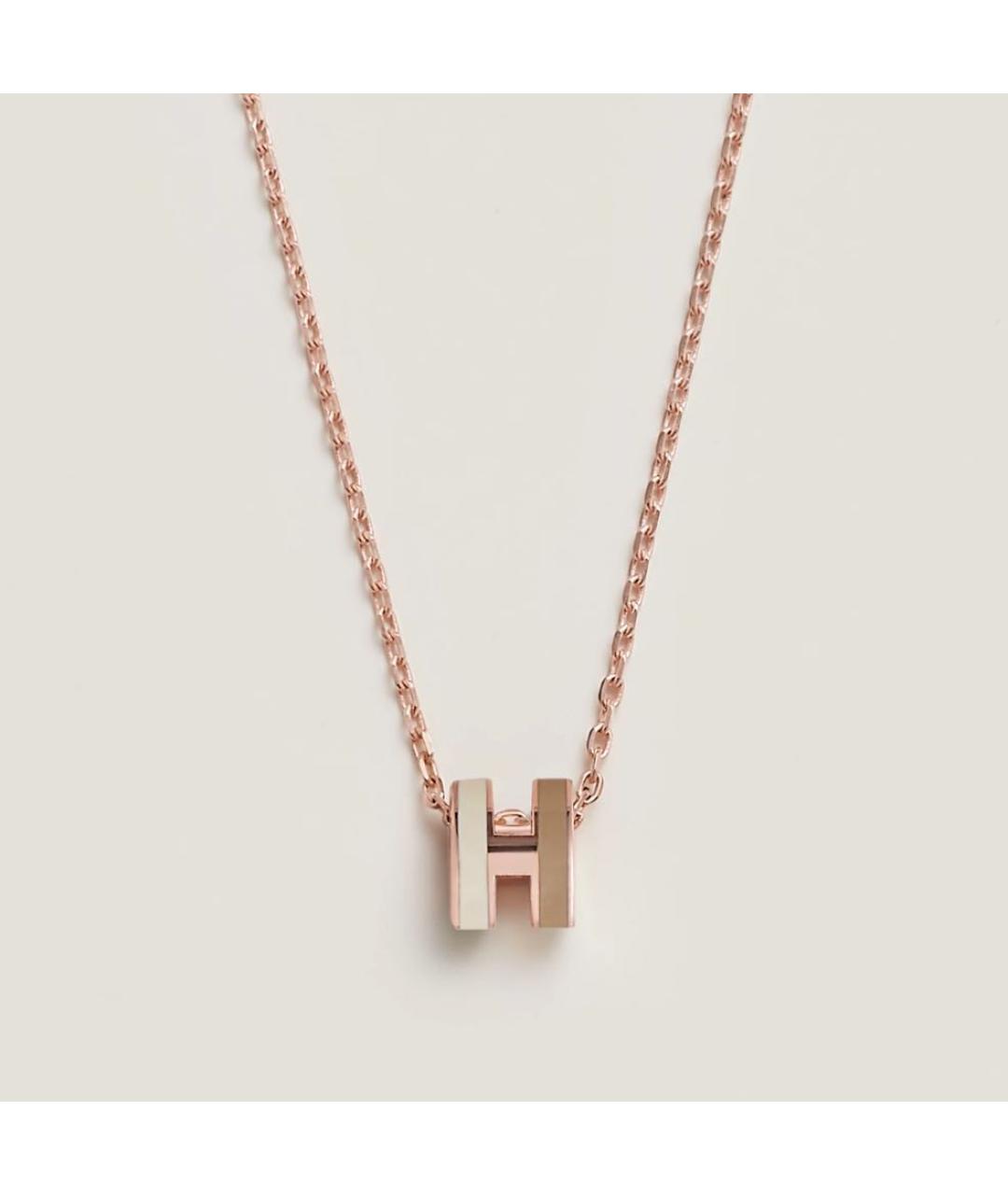 HERMES Бежевая металлическая подвеска, фото 5