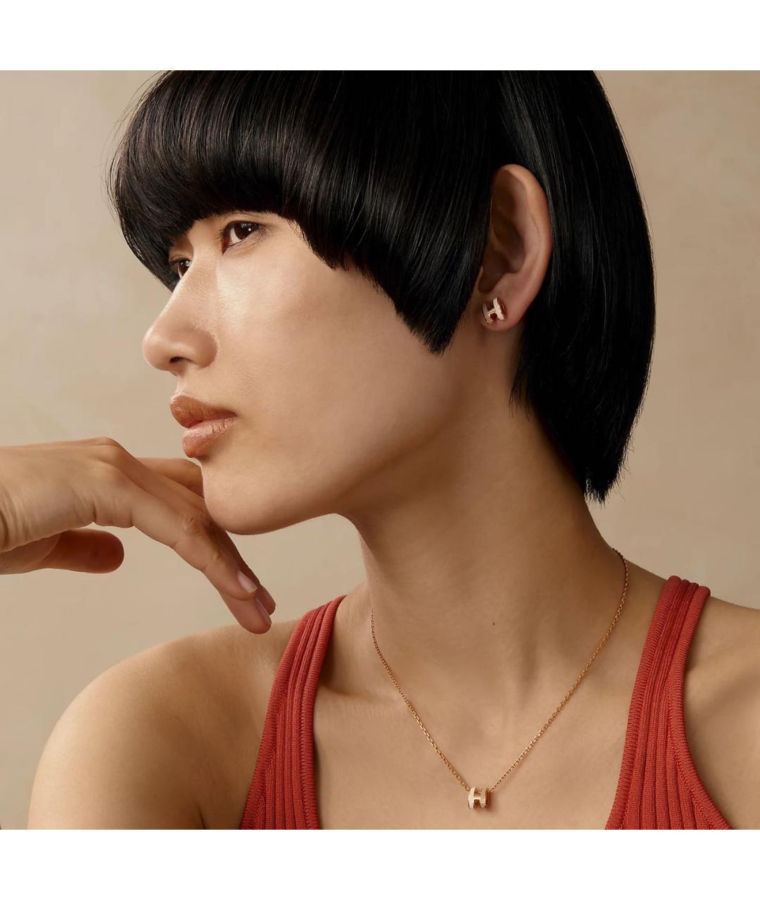 HERMES Бежевая металлическая подвеска, фото 2