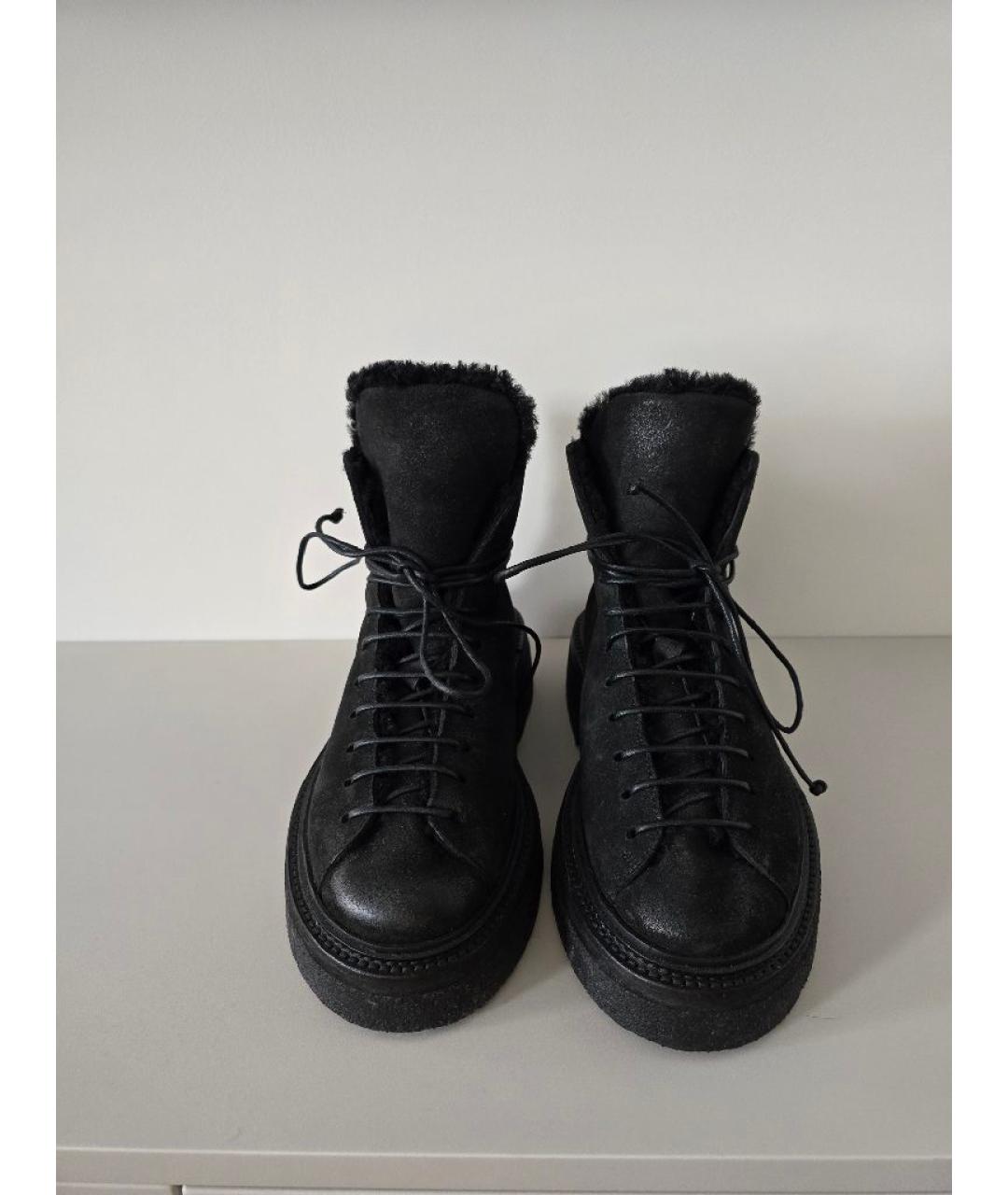 MARSELL Черные замшевые ботинки, фото 2