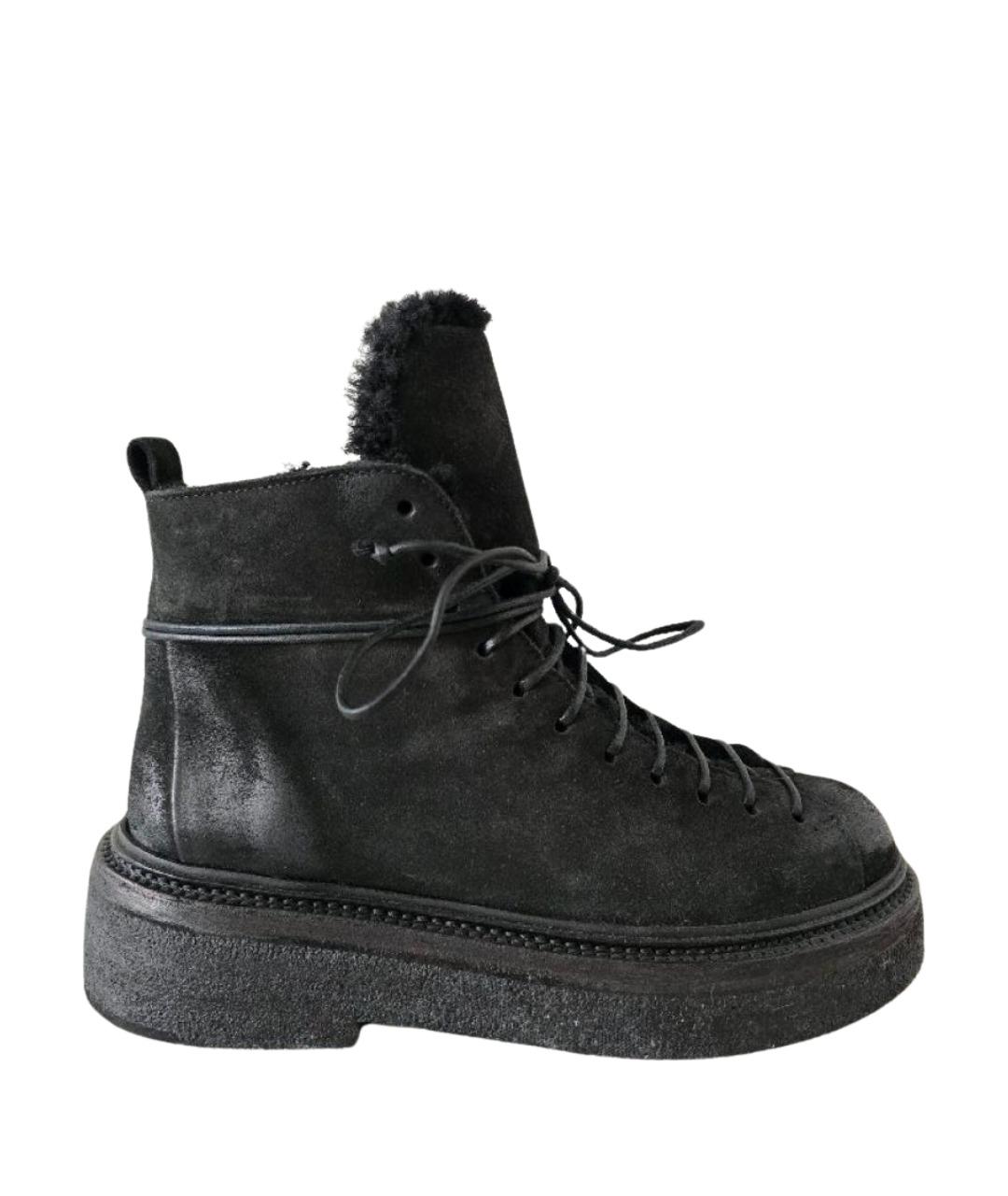 MARSELL Черные замшевые ботинки, фото 1