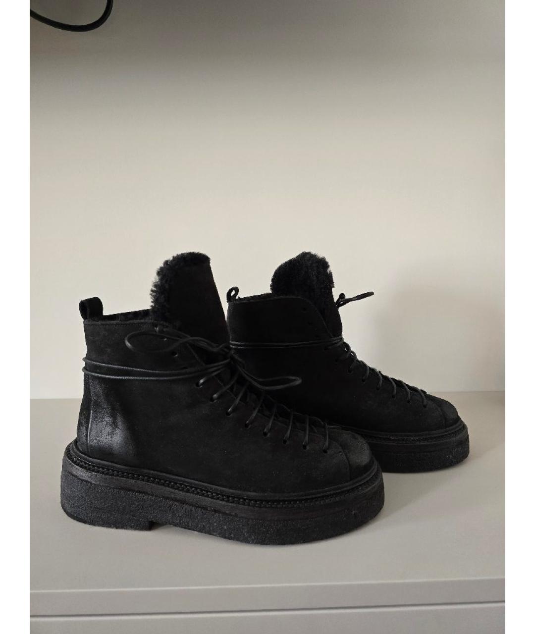 MARSELL Черные замшевые ботинки, фото 5