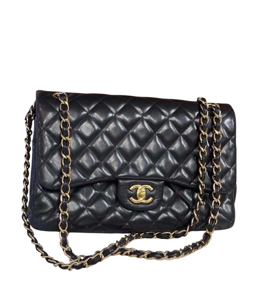 CHANEL Черная кожаная сумка через плечо, фото 1