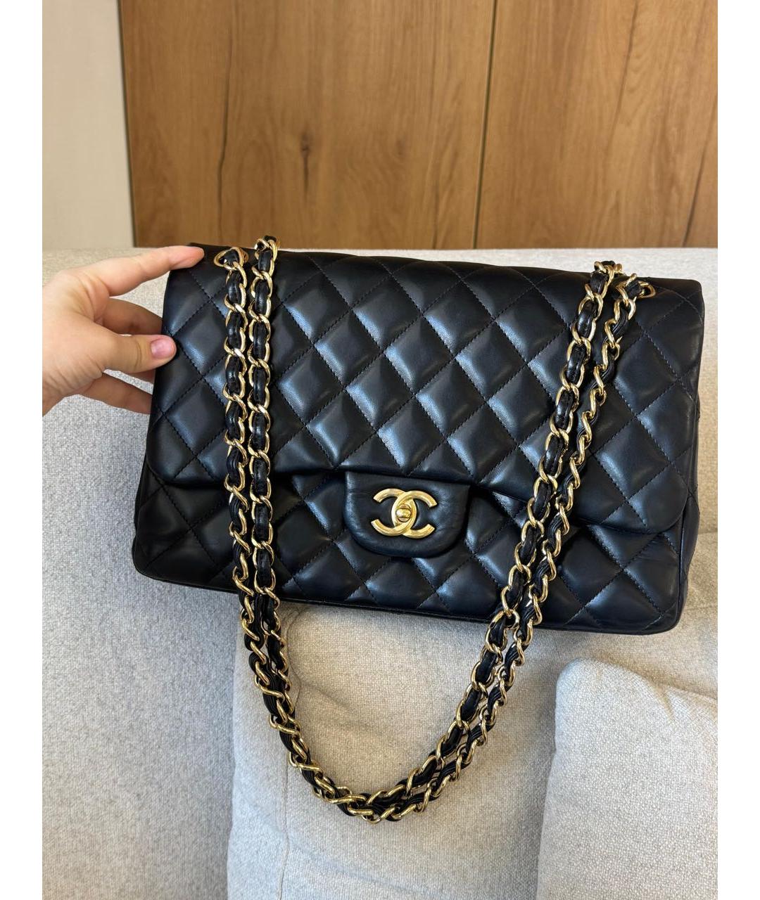 CHANEL Черная кожаная сумка через плечо, фото 2