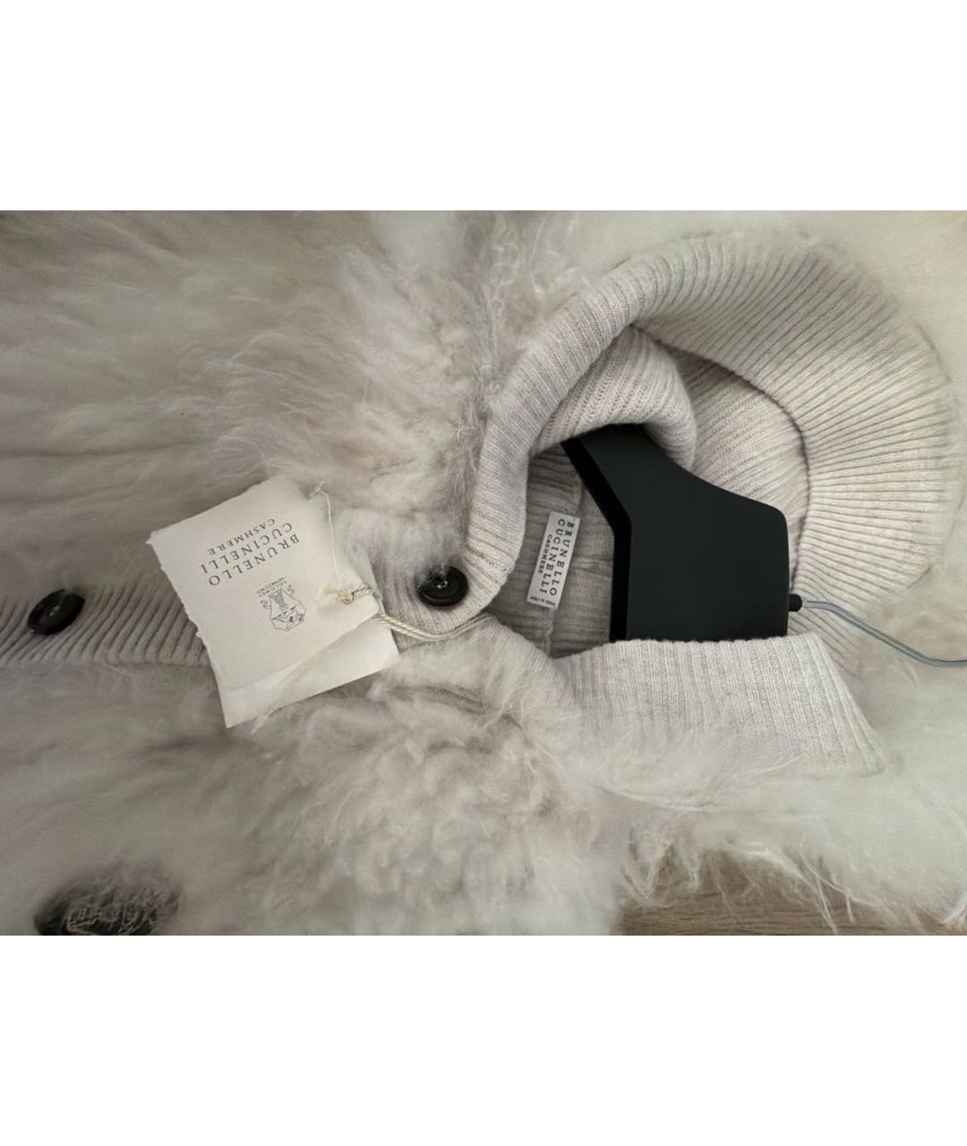 BRUNELLO CUCINELLI Серый кашемировый кардиган, фото 3