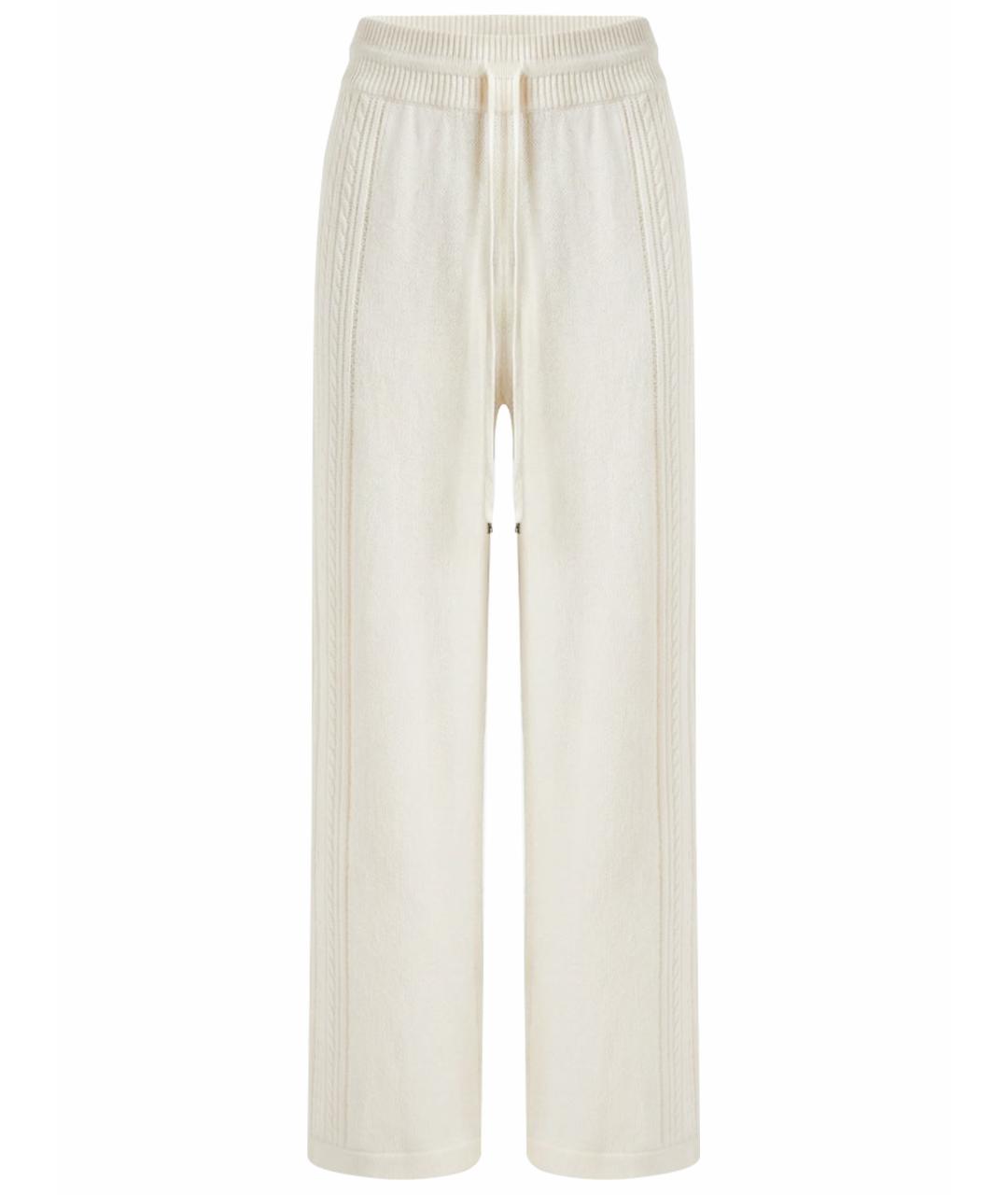 GENTRY PORTOFINO Бежевые шерстяные брюки широкие, фото 1