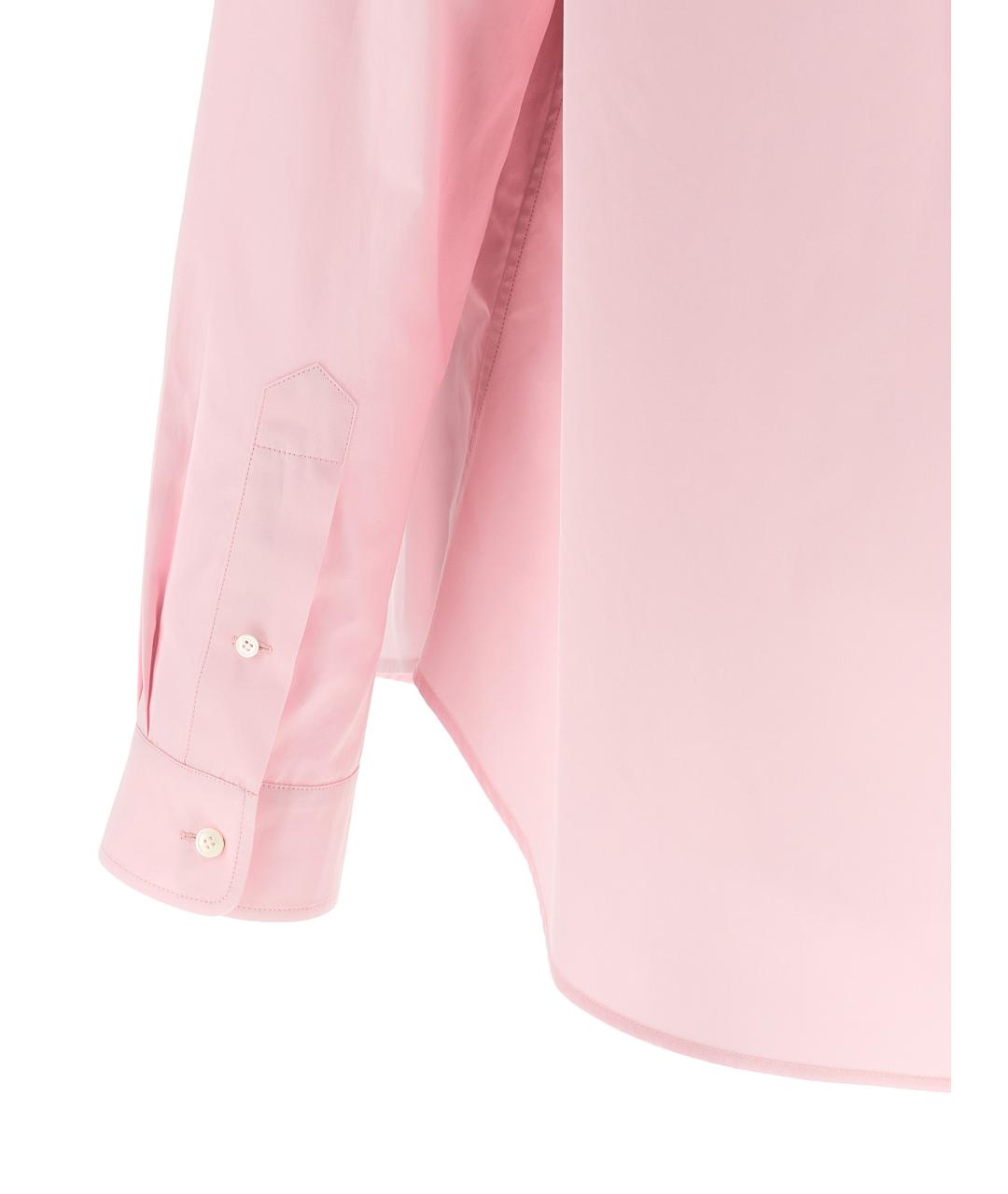 MIU MIU Розовая хлопковая рубашка, фото 4