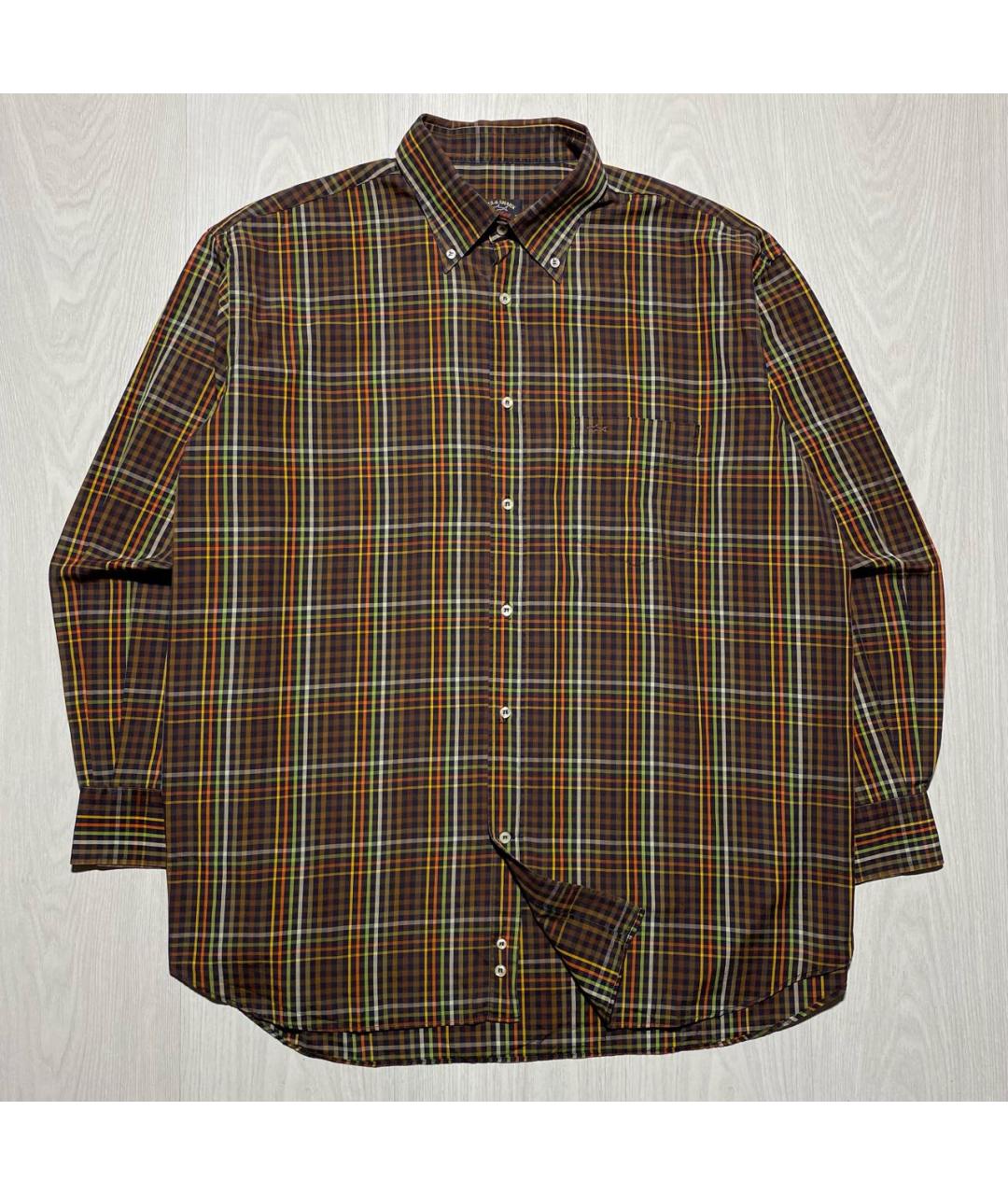 PAUL & SHARK Коричневая хлопковая кэжуал рубашка, фото 8
