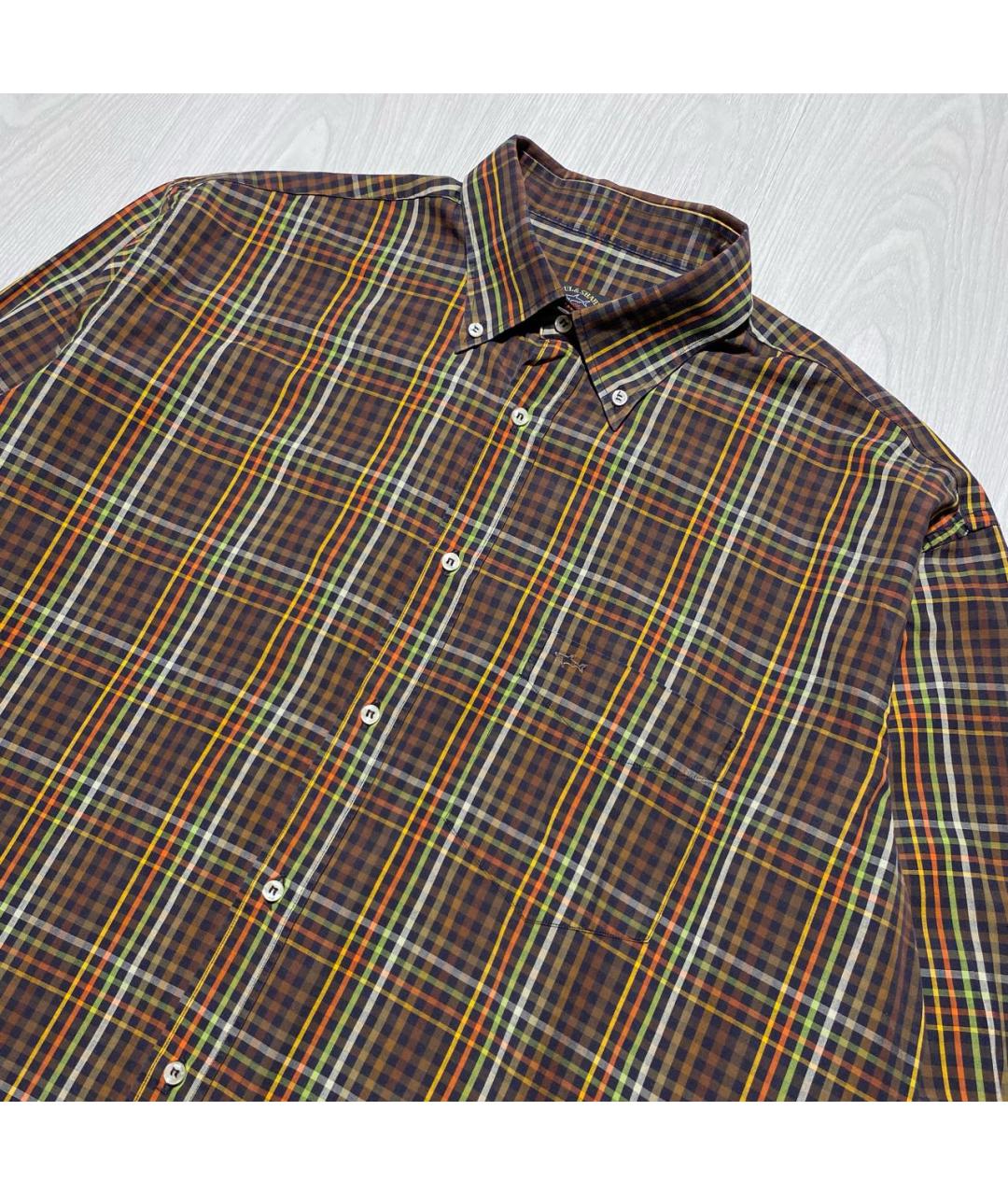 PAUL & SHARK Коричневая хлопковая кэжуал рубашка, фото 2
