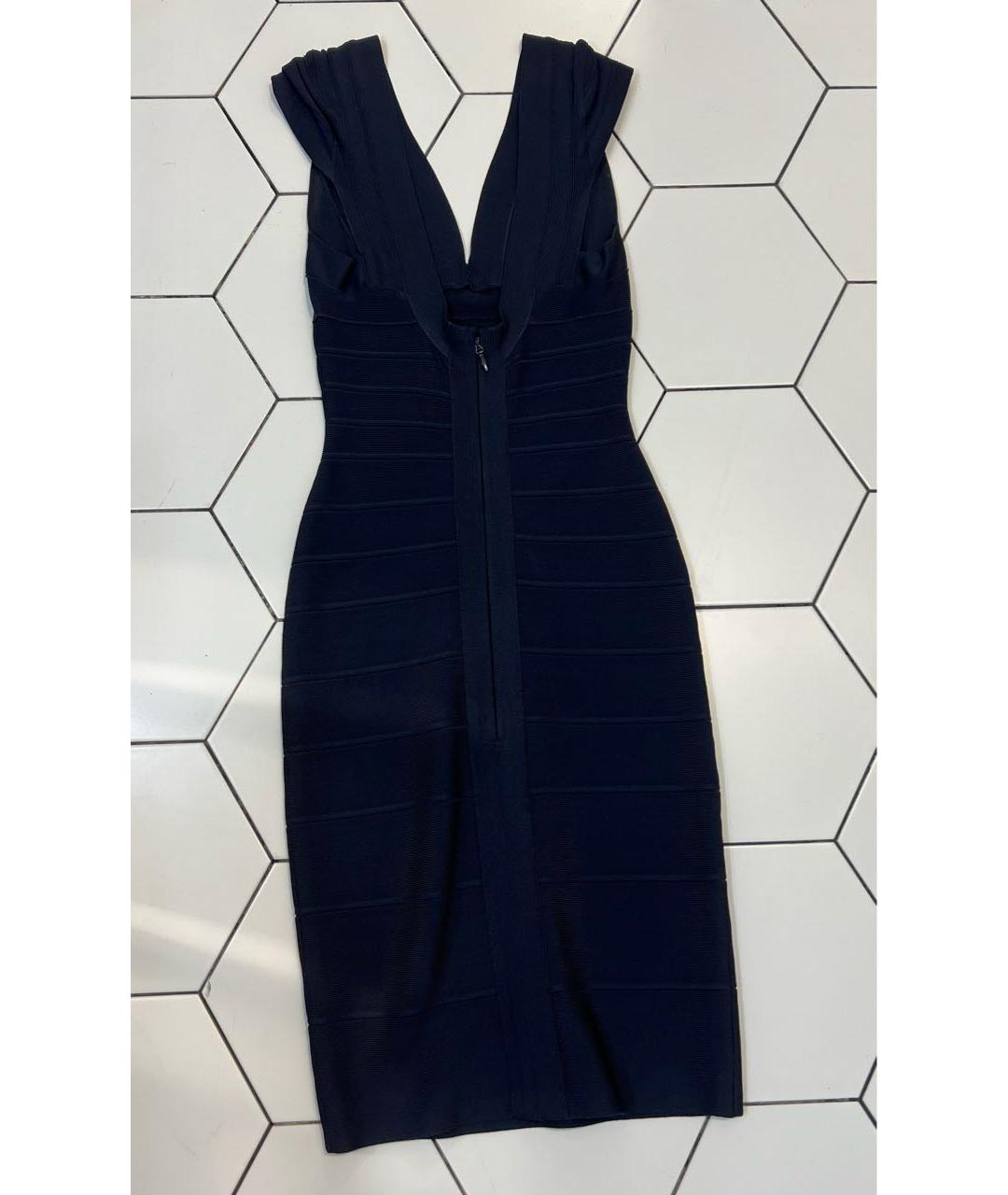 HERVE LEGER Темно-синее платье, фото 2
