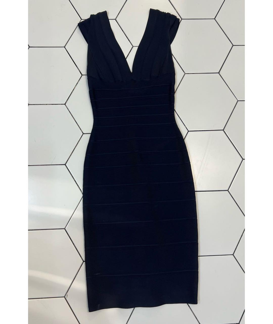 HERVE LEGER Темно-синее платье, фото 5