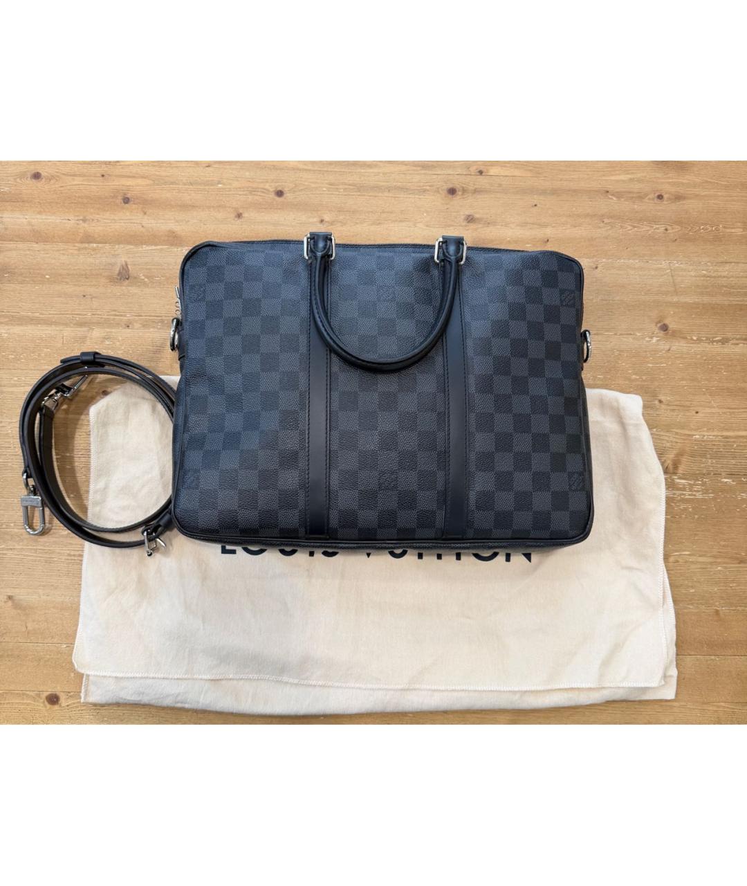 LOUIS VUITTON Черный портфель, фото 2