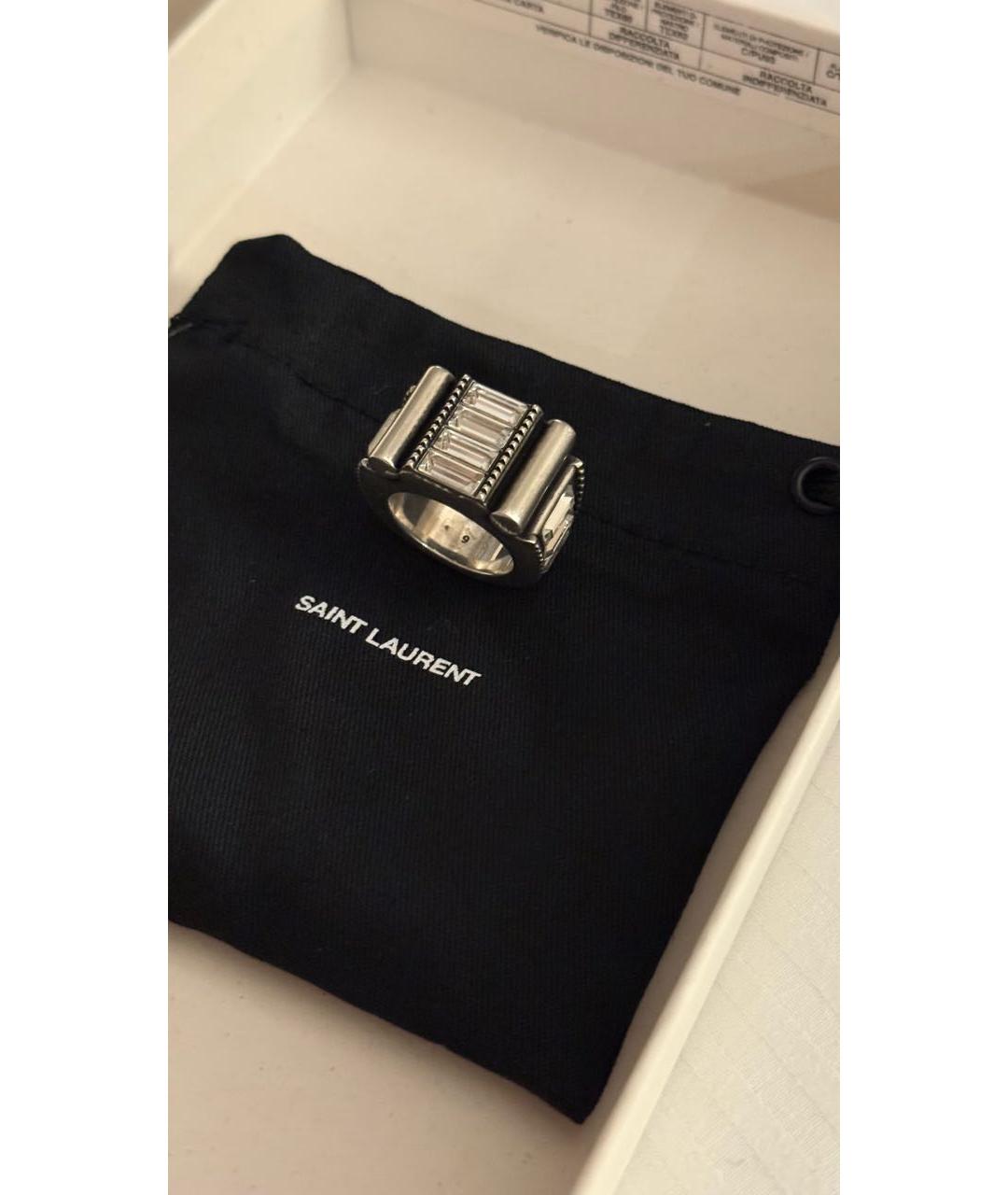 SAINT LAURENT Серебряное латунное кольцо, фото 4