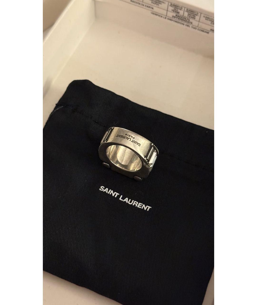 SAINT LAURENT Серебряное латунное кольцо, фото 3