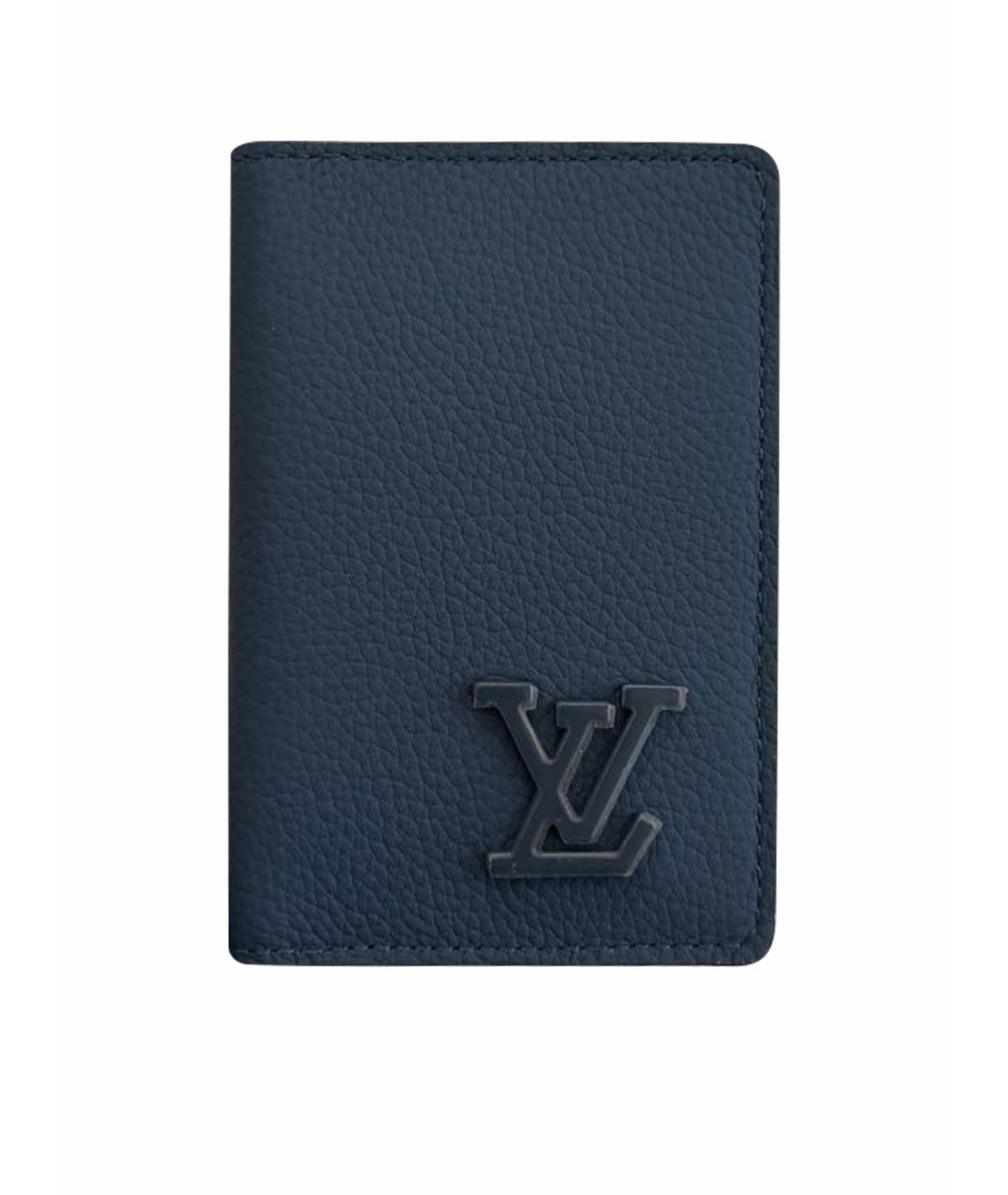 LOUIS VUITTON Темно-синий кожаный кардхолдер, фото 1