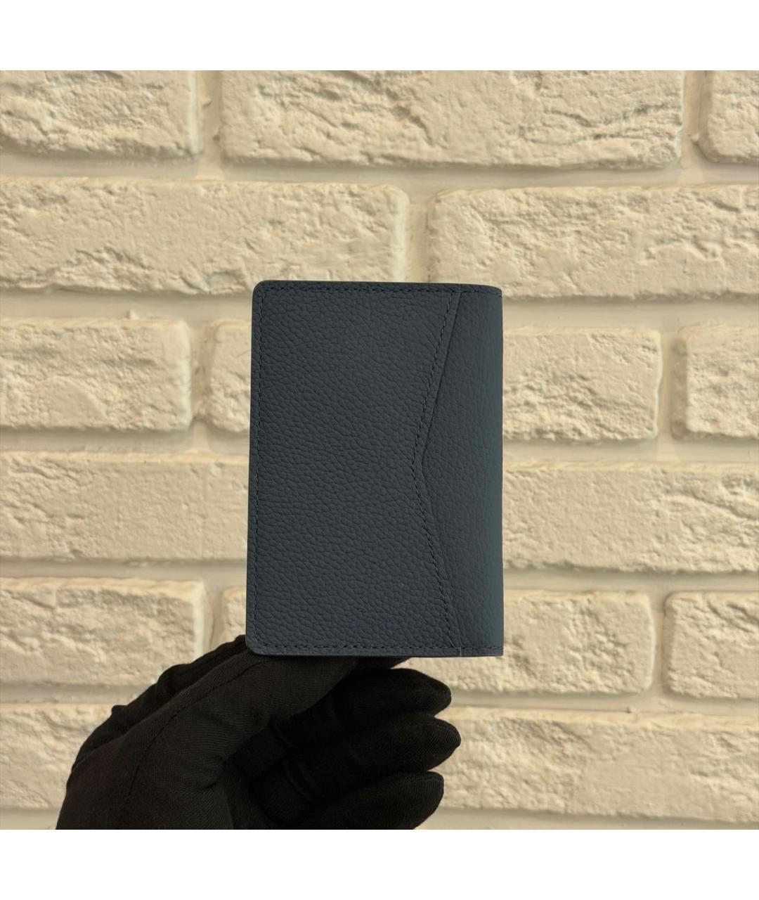 LOUIS VUITTON Темно-синий кожаный кардхолдер, фото 5