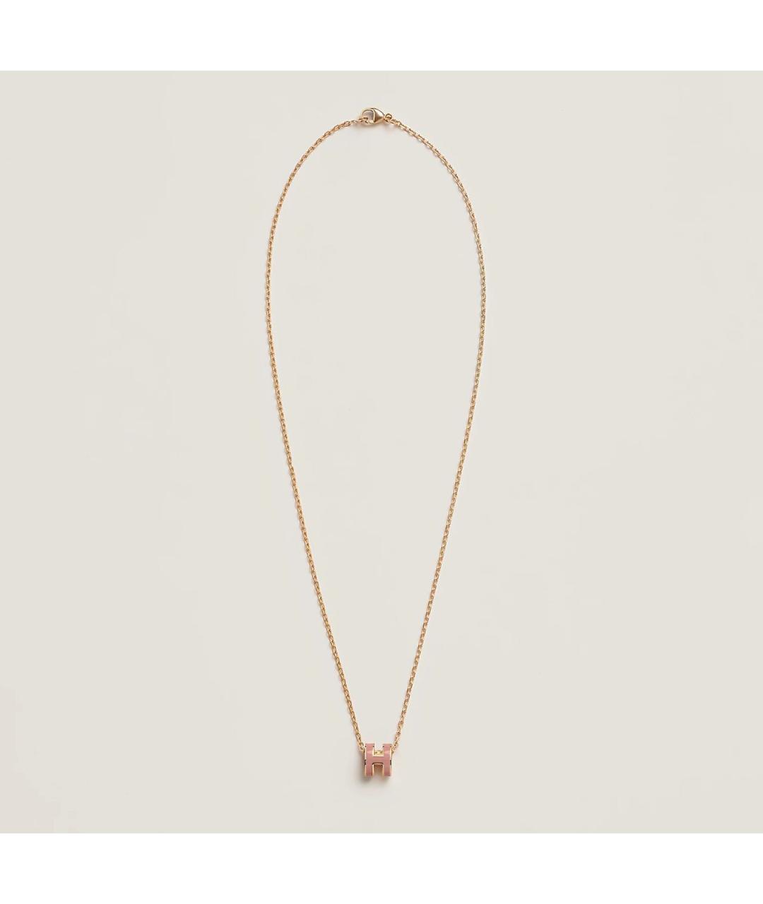 HERMES Розовая металлическая подвеска, фото 3