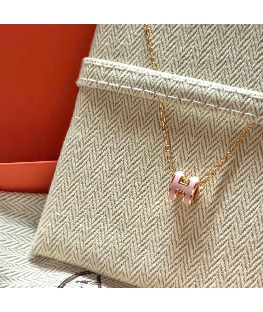 HERMES Розовая металлическая подвеска, фото 4