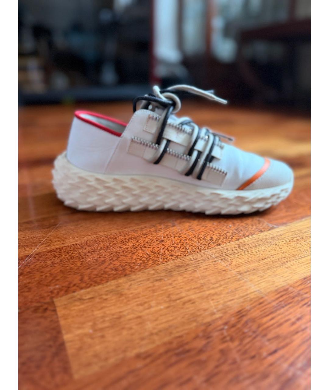 GIUSEPPE ZANOTTI DESIGN Белые кожаные кеды, фото 5