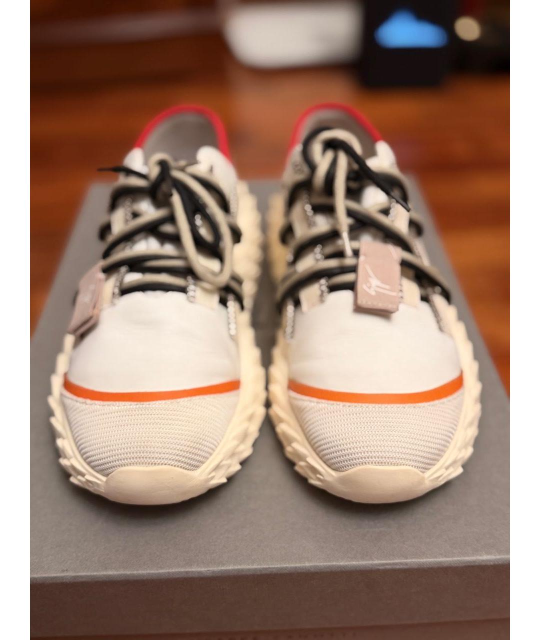 GIUSEPPE ZANOTTI DESIGN Белые кожаные кеды, фото 2