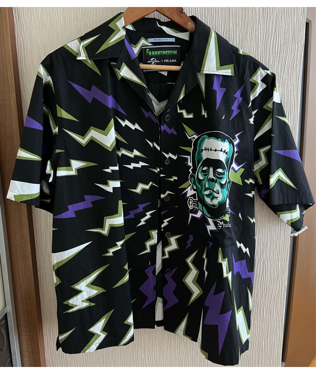 PRADA Черная хлопковая кэжуал рубашка, фото 7