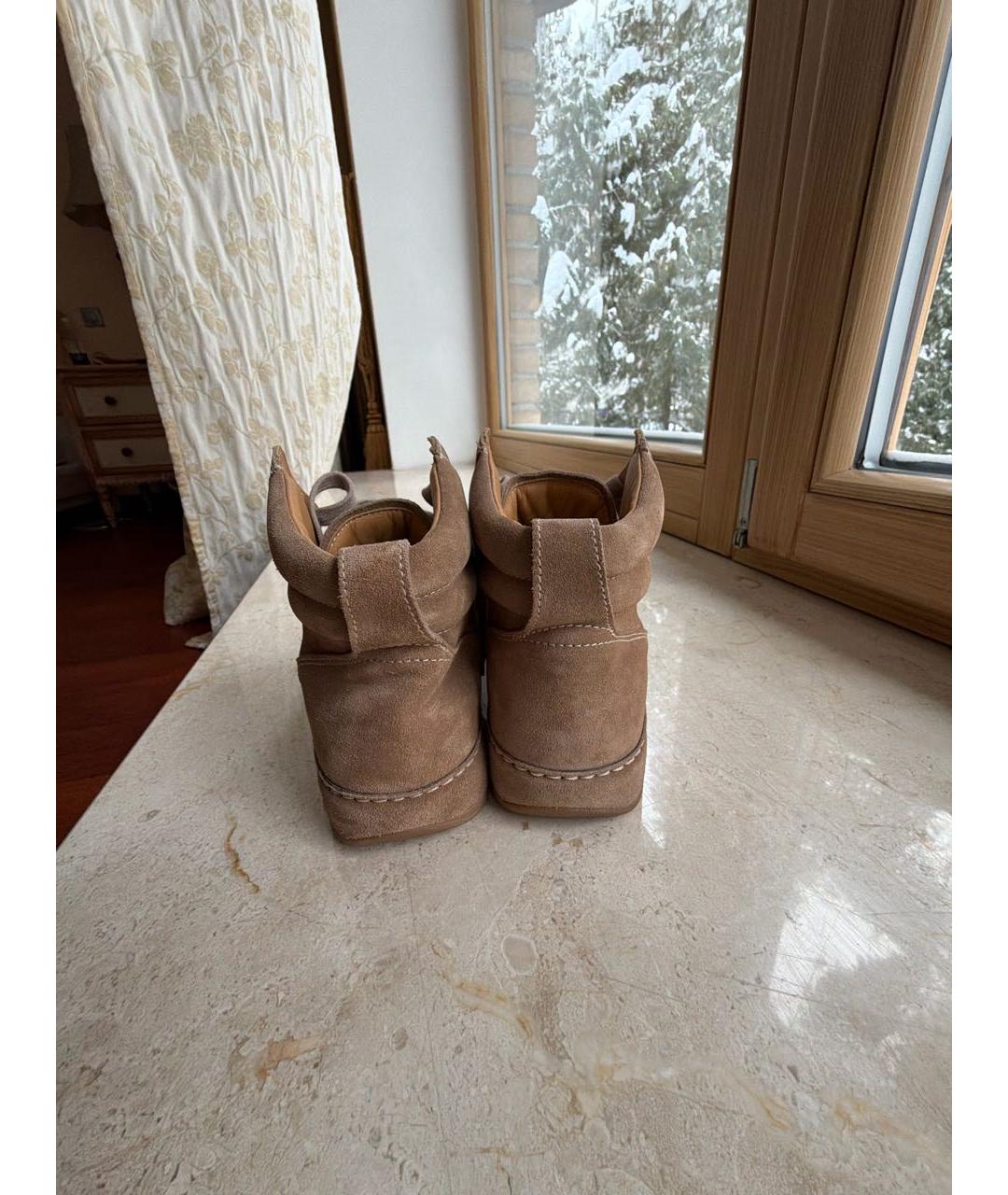 RALPH LAUREN COLLECTION Бежевые замшевые кеды, фото 4