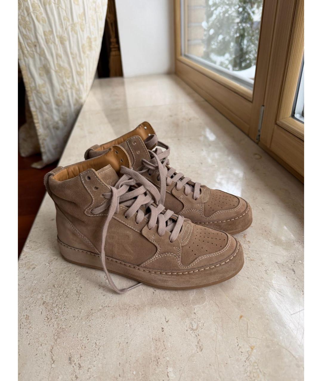 RALPH LAUREN COLLECTION Бежевые замшевые кеды, фото 6