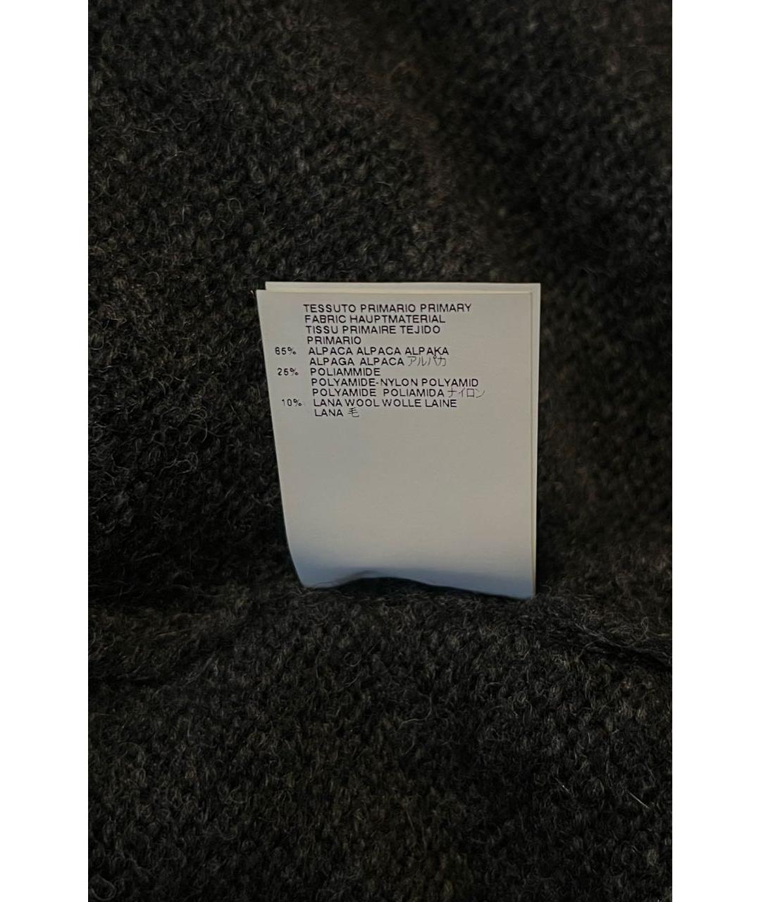 MAISON MARGIELA Антрацитовое шерстяное пальто, фото 6