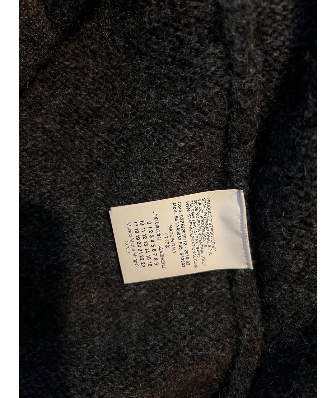 MAISON MARGIELA Антрацитовое шерстяное пальто, фото 5