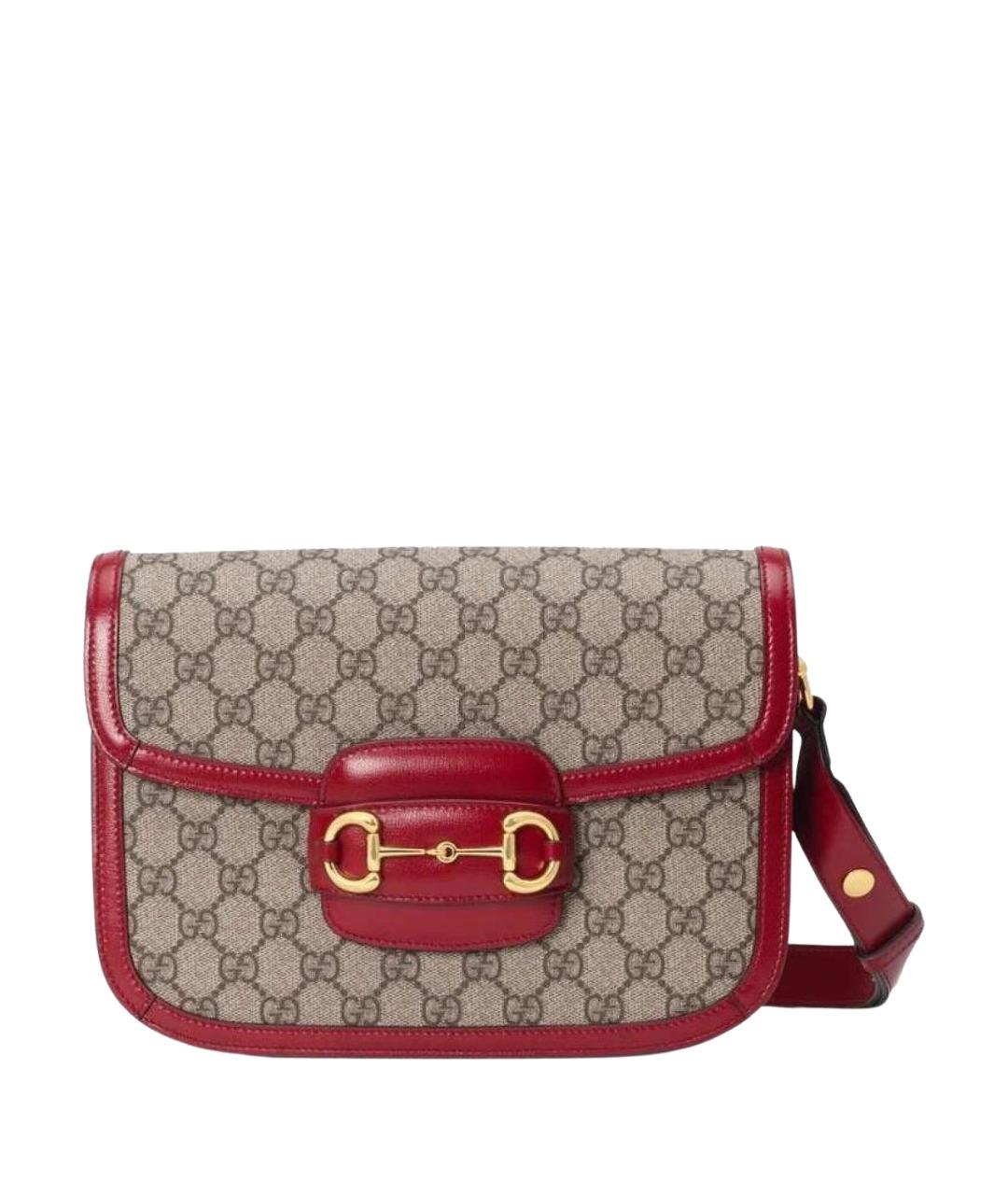 GUCCI Серая кожаная сумка через плечо, фото 1