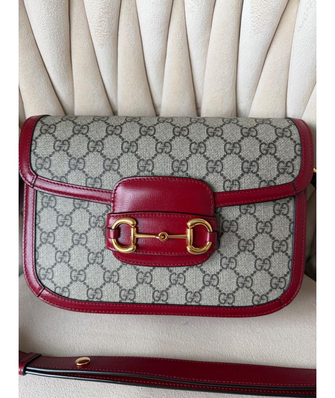 GUCCI Серая кожаная сумка через плечо, фото 8