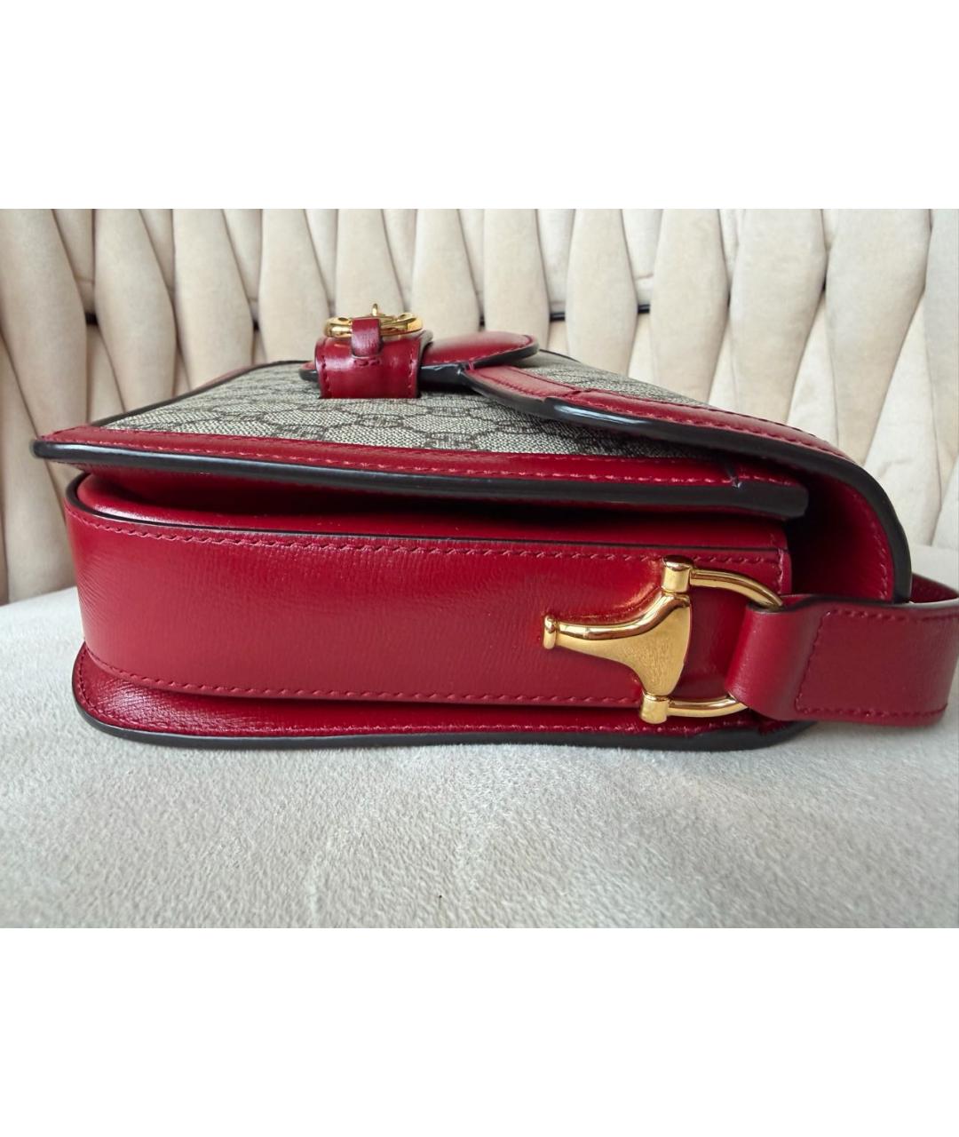 GUCCI Серая кожаная сумка через плечо, фото 6