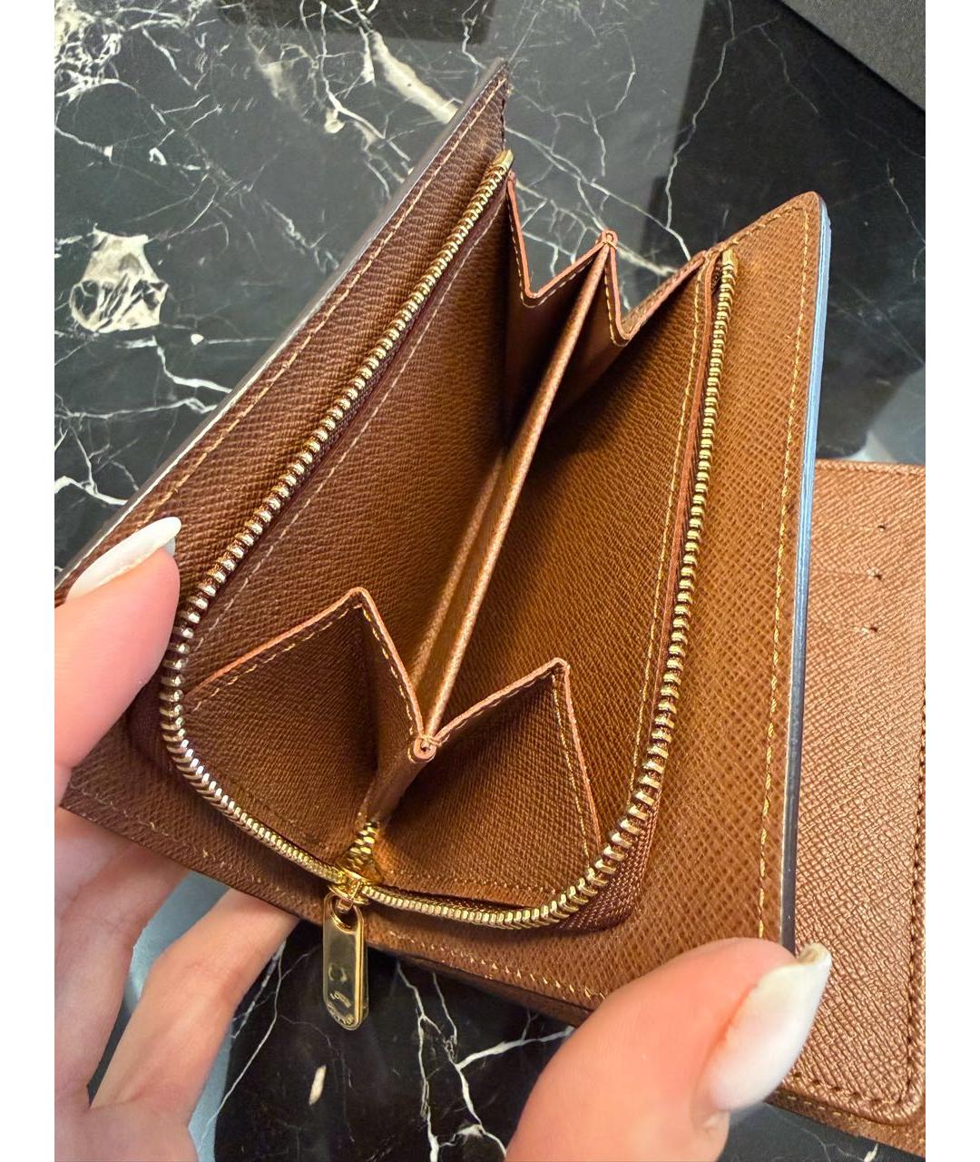 LOUIS VUITTON Коричневый кошелек, фото 7