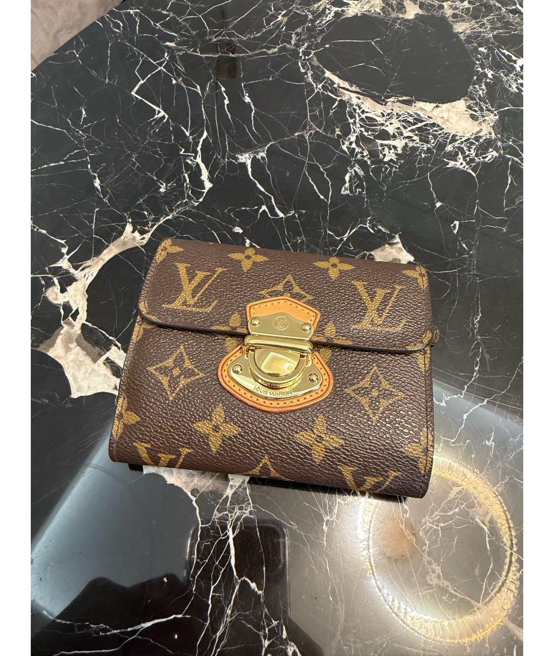 LOUIS VUITTON Коричневый кошелек, фото 9