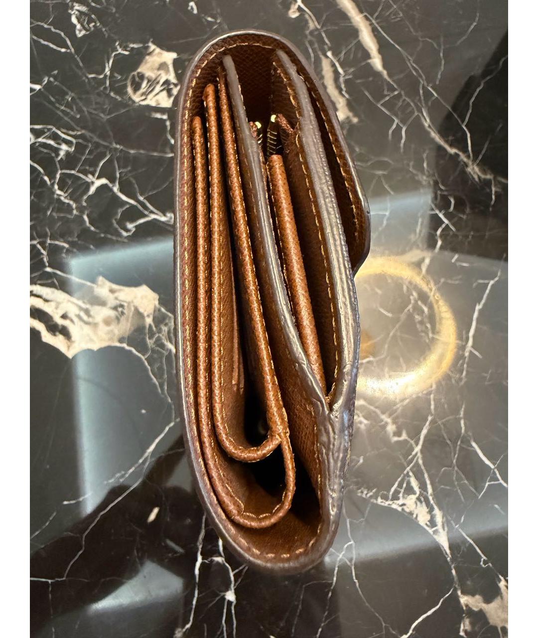LOUIS VUITTON Коричневый кошелек, фото 3