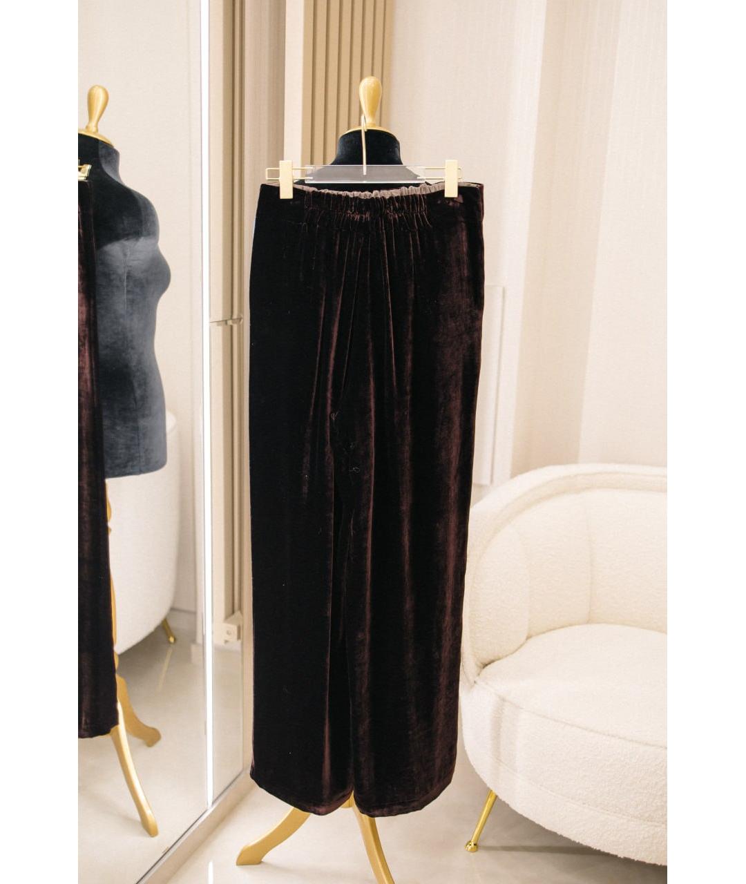 GENTRY PORTOFINO Фиолетовые вискозные брюки широкие, фото 2