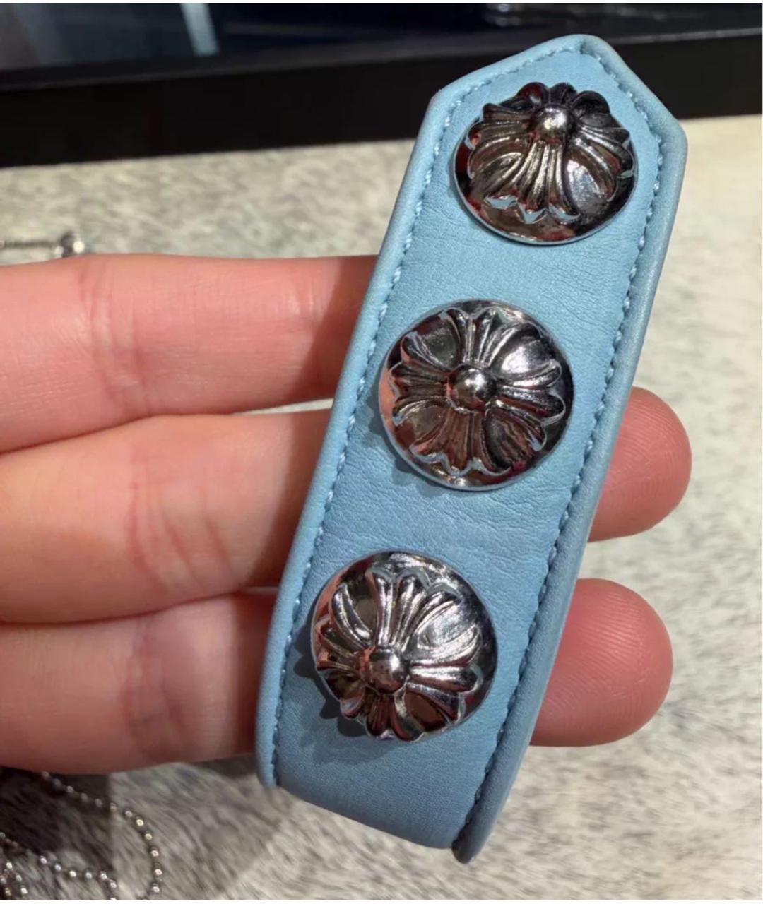 CHROME HEARTS Голубой серебряный браслет, фото 2