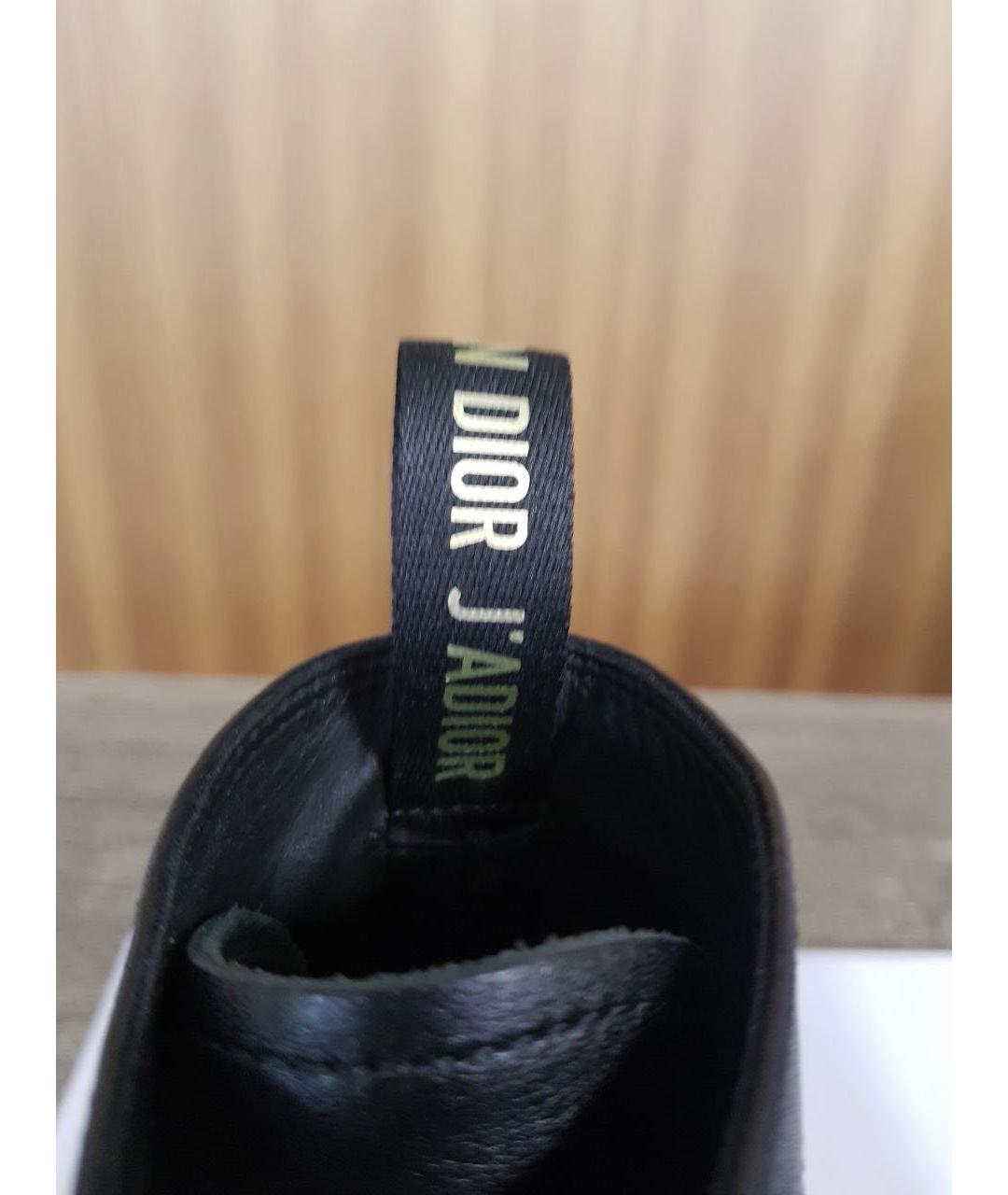 CHRISTIAN DIOR Черные кожаные ботинки, фото 4