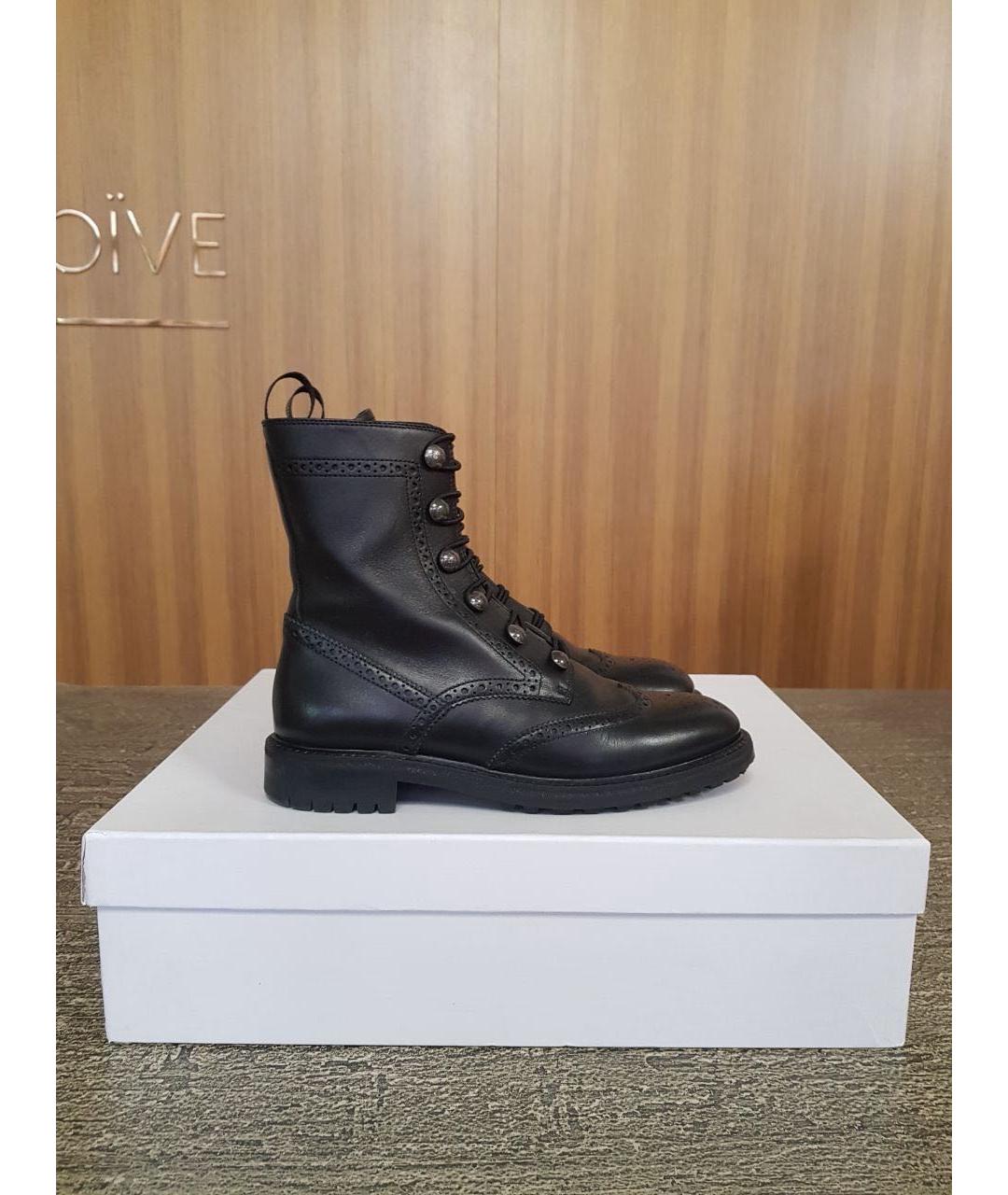CHRISTIAN DIOR Черные кожаные ботинки, фото 9