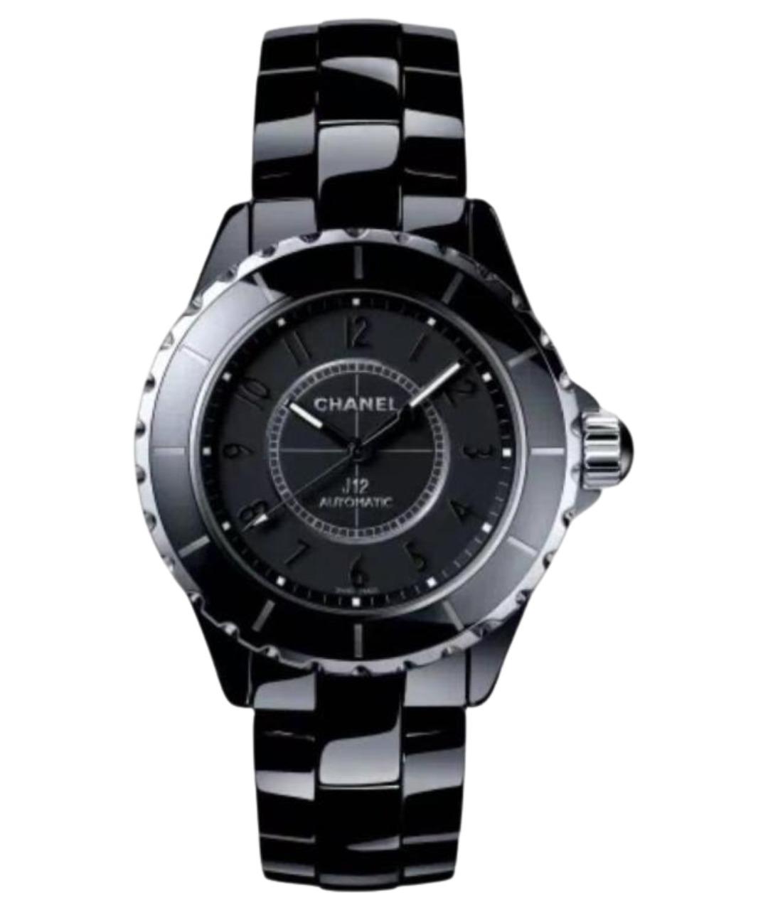 CHANEL Черные часы, фото 1