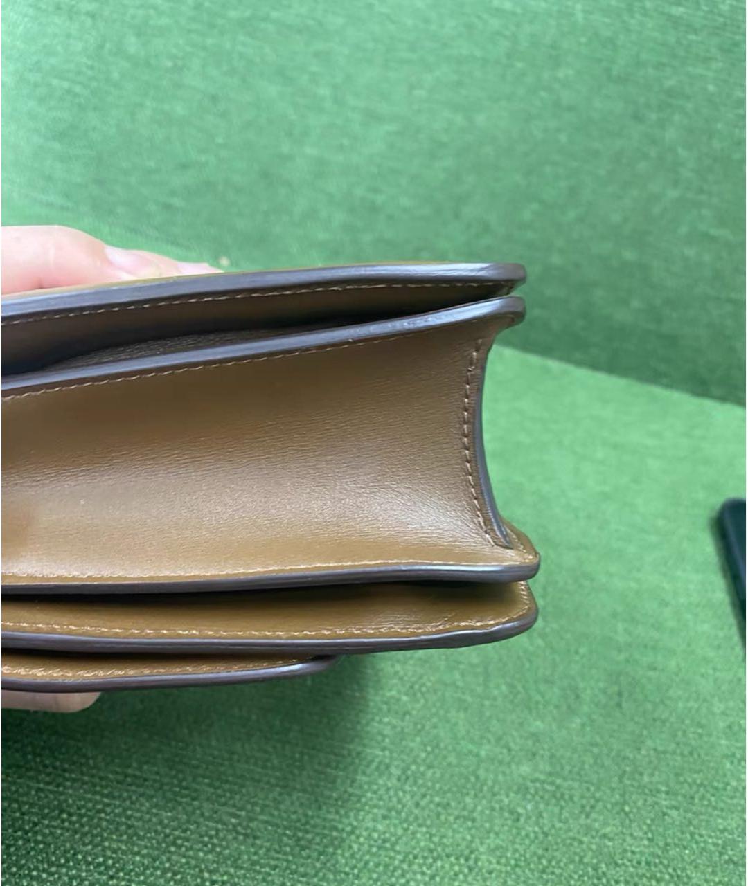 CELINE Коричневая кожаная сумка через плечо, фото 4