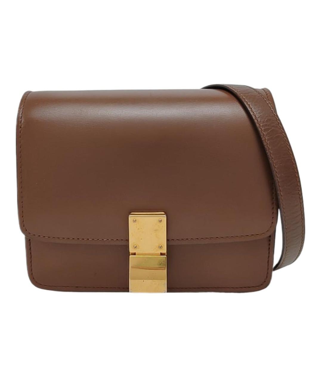 CELINE Коричневая кожаная сумка через плечо, фото 6