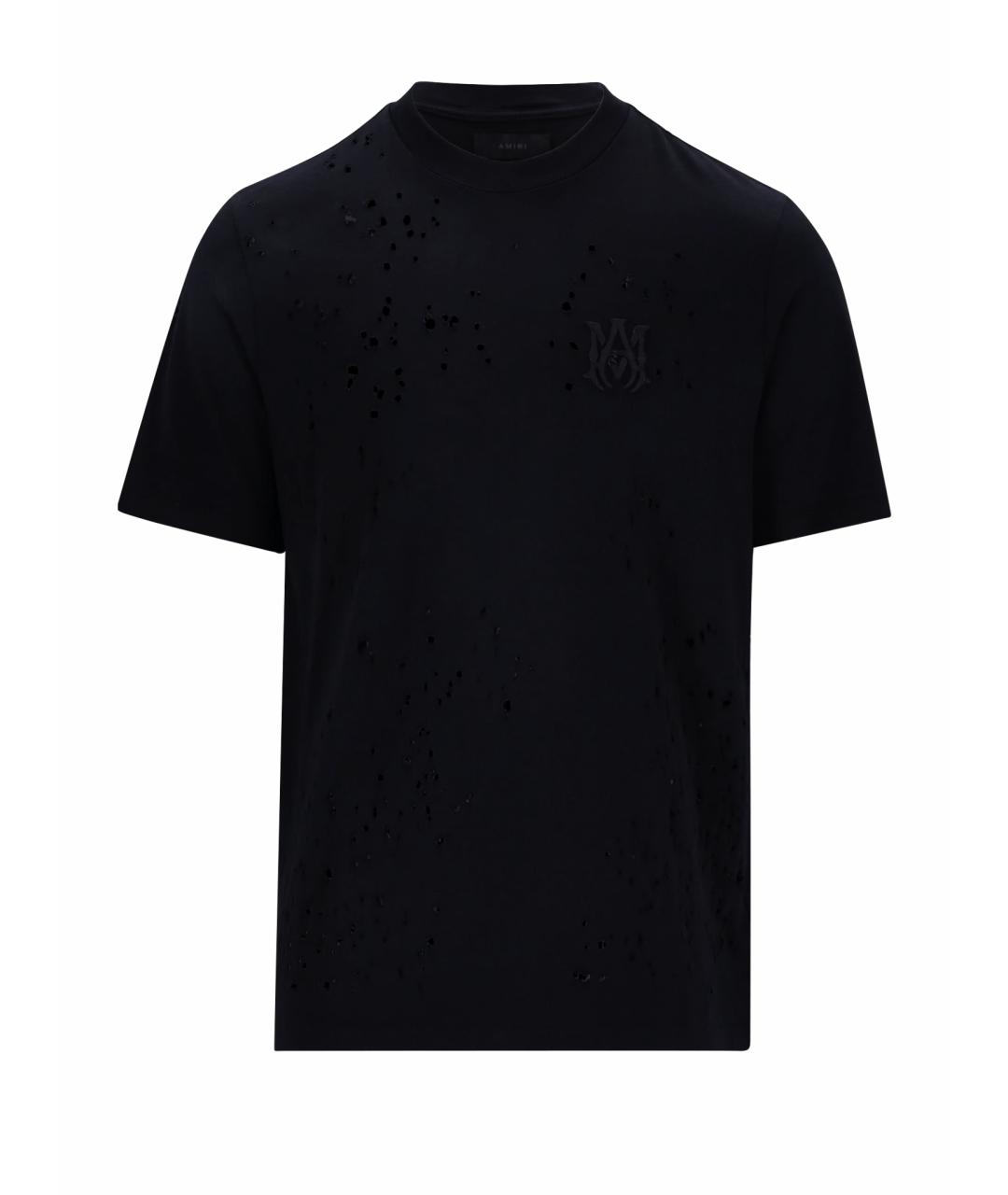 AMIRI Черная хлопковая футболка, фото 1