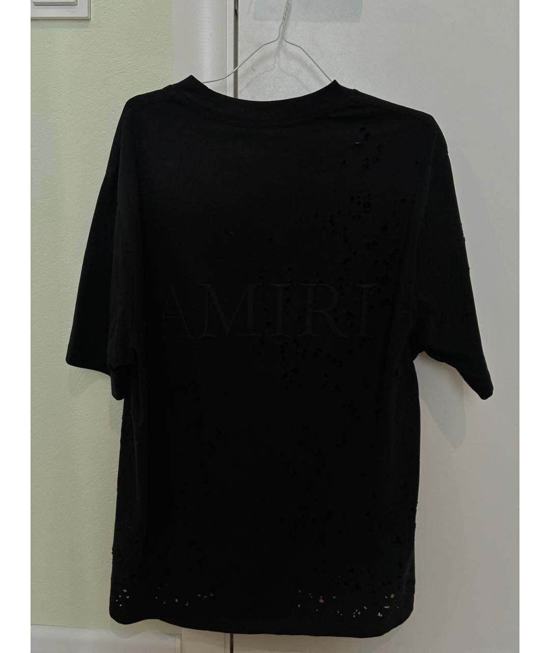 AMIRI Черная хлопковая футболка, фото 2