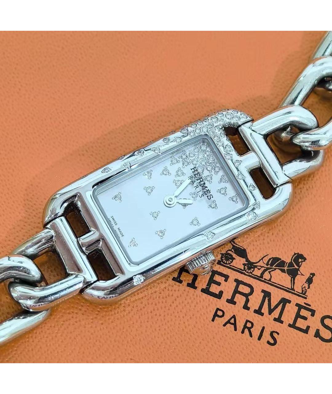 HERMES Серебряные часы, фото 3