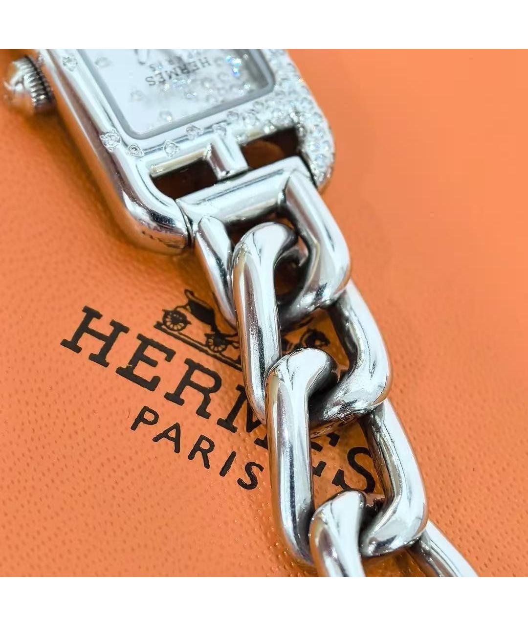 HERMES Серебряные часы, фото 4